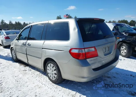 2007 Honda Odyssey Lx z USA, uszkodzony, nr VIN 5FNRL38267B119219